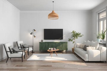 Living Room in 4 BHK Apartment at Godrej Skyshore, Versova – for Sale