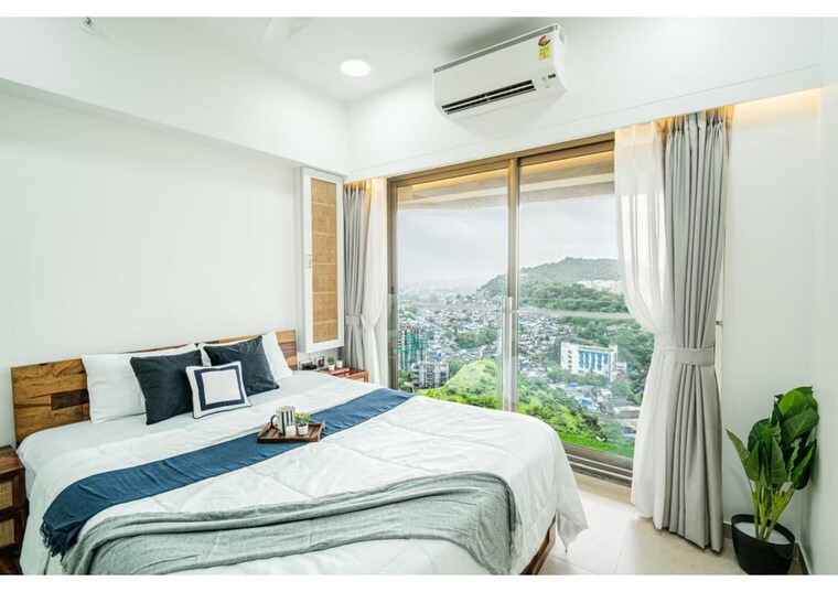 Bedroom, romell-aether 3 Bedroom 997 Sq.Ft. Apartment In Goregaon East Mumbai 9336087