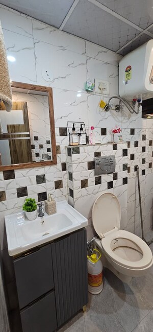 Attached Bathroom in 2.5 BHK Apartment at Nilaya Greens, Raj Nagar Extension – for Rent