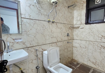 Bathroom in 1 BHK Builder Floor at Chattarpur – for Rent
