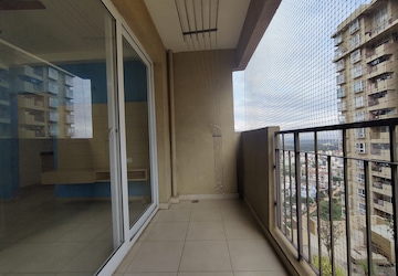 Balcony in 2.5 BHK Apartment at Bhartiya Nikoo Homes, Thanisandra Main Road – for Rent