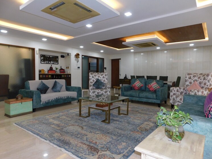 Living Room, supreme-lake-superior 5 Bedroom 4500 Sq.Ft. Apartment In Powai Mumbai 9336941