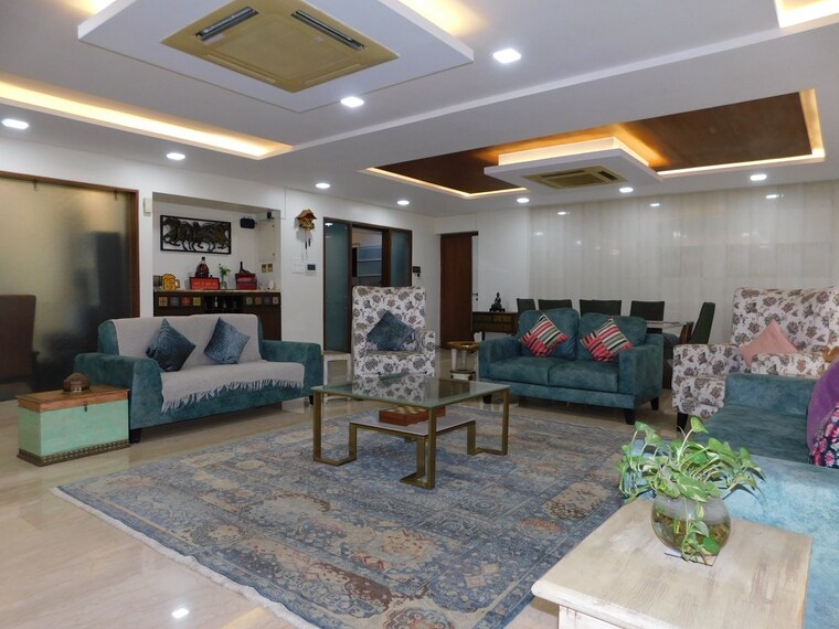 Living Room, supreme-lake-superior 5 Bedroom 4500 Sq.Ft. Apartment In Powai Mumbai 9336941