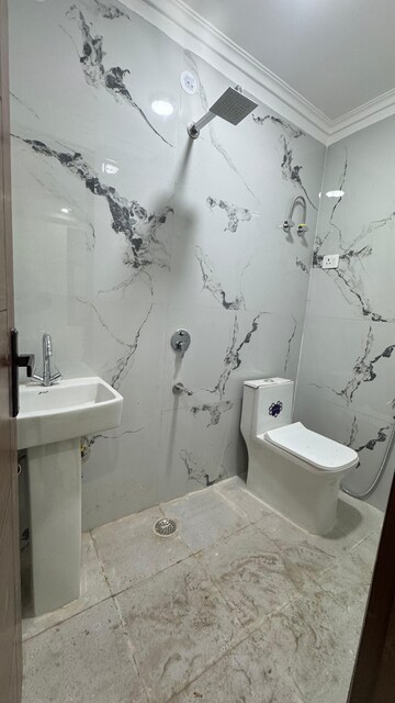 Bathroom in 2 BHK Builder Floor at Chattarpur – for Rent