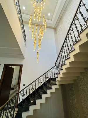 Staircase in 5 BHK Independent House at Sunny Enclave – for Sale