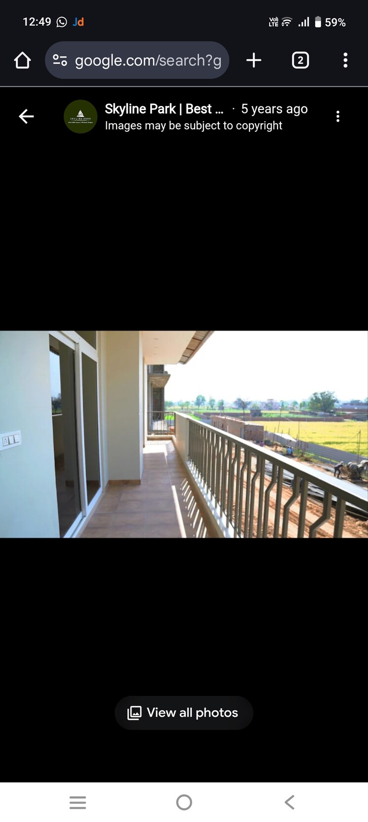 Balcony, skyline-park 4 Bedroom 2140 Sq.Ft. Apartment In Vip Road Zirakpur 9337705