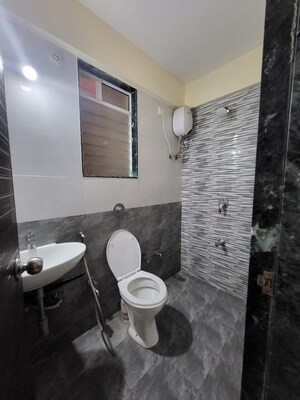 Bathroom in 2 BHK Apartment at Mahavir Kalpavruksha, Ghodbunder Road – for Rent