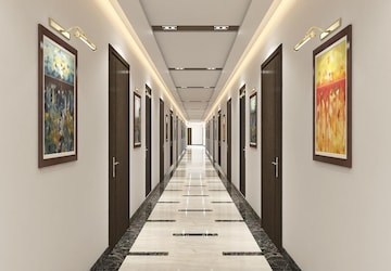 Building Lobby in Studio Apartment at Uniwest Aero Hub, Sector 22d Yamuna Expressway – for Sale