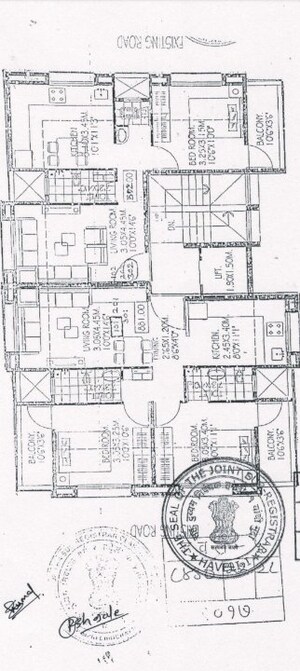 Floor Plan in 1 BHK Apartment at Mangalmurti Apartments, Vishal Nagar – for Sale