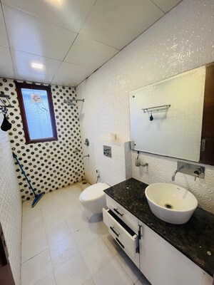 Bathroom in 4 BHK Builder Floor at Sushant Lok Iii – for Rent