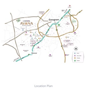 3 BHK Builder Floor – Map Location View at Landmark Avana, Sector 95 - for Sale