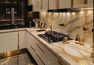 Kitchen in 5 BHK Apartment at Elan The Presidential, Sector 106 – for Sale