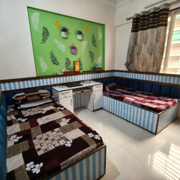 Bedroom in 2 BHK Apartment at GK Rose Mansion, Jambhe – for Rent