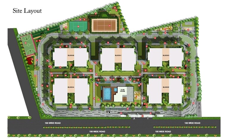 Master Plan, shangrila-abbham 4 Bedroom 5000 Sq.Ft. Apartment In Kismatpur Hyderabad 9341052