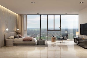 Living Room in 4 BHK Apartment at Shangrila Abbham, Kismatpur – for Sale