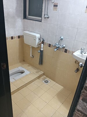 Bathroom in 1 BHK Apartment at Bhoomi Park, Malad West – for Rent