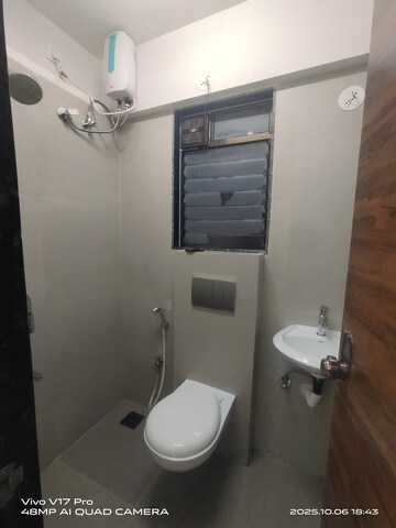 Bathroom in 1 BHK Apartment at Je And Vee Om Trimurti, Malad East – for Rent