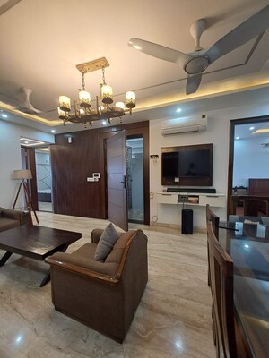 Living Room in 3 BHK Builder Floor at Unitech Greenwood City Apartment, Sector 45 – for Rent