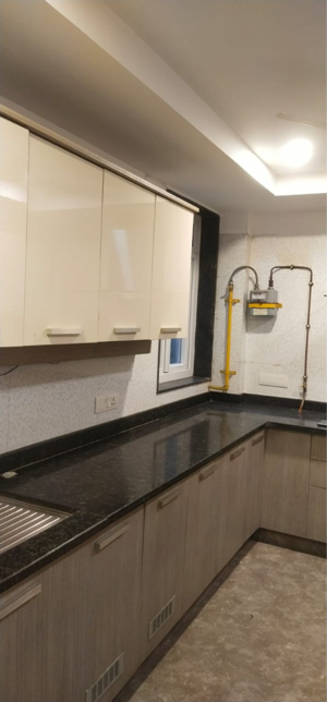 Kitchen in 3 BHK Builder Floor at Boutique Residential Apartments N-136, Panchsheel Park – for Rent