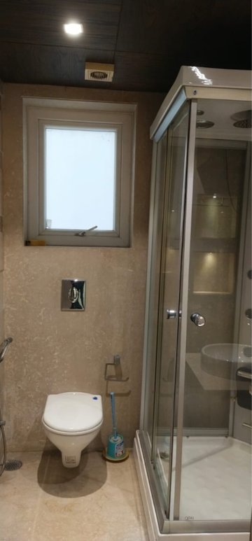 Bathroom in 3 BHK Builder Floor at Boutique Residential Apartments N-136, Panchsheel Park – for Rent