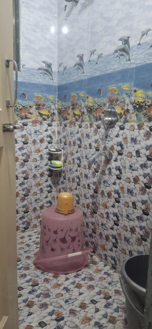 Bathroom in 1 BHK Apartment at Megh Malhar Co-op Housing Society, Ghansoli – for Rent