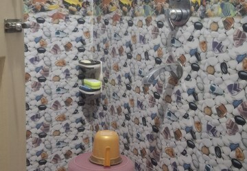 Bathroom in 1 BHK Apartment at Megh Malhar Co-op Housing Society, Ghansoli – for Rent