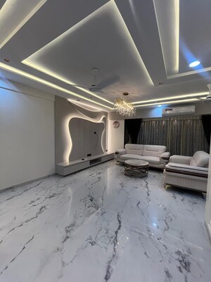 Living Room in 2 BHK Apartment at Lodha Golflinks, Dombivli East – for Rent