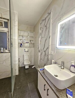 Bathroom in 3 BHK Builder Floor at Saket – for Rent