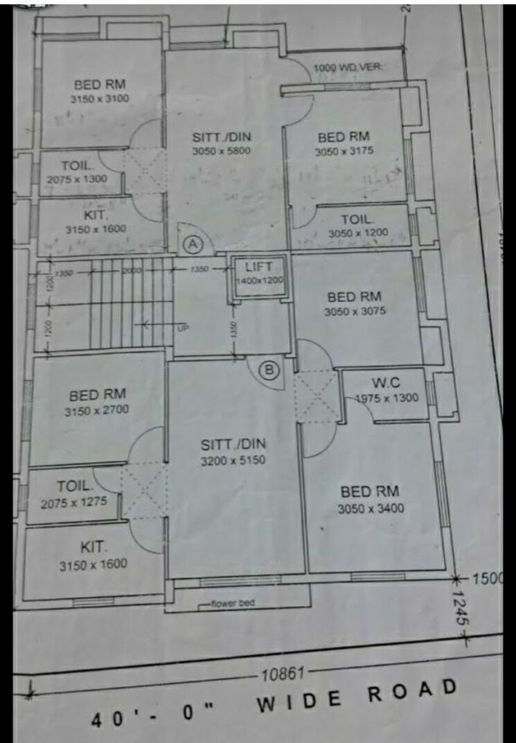 Floor Plan, kalighat 2 Bedroom 900 Sq.Ft. Builder Floor In Kalighat Kolkata 9341311