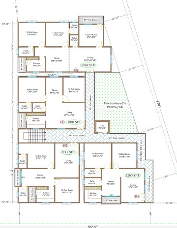 Floor Plan in 2 BHK Apartment at Nallagandla – for Sale