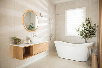 Bathroom in 4 BHK Apartment at LnT Green Reserve, Sector 128 – for Sale