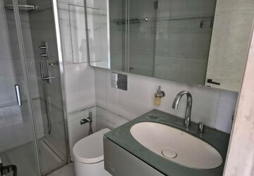 Bathroom in 3 BHK Apartment at Lodha World Crest, Worli – for Rent