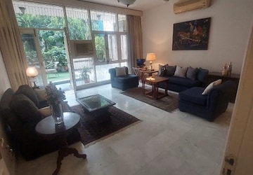 Living Room in 3.5 BHK Builder Floor at Greater Kailash I – for Rent