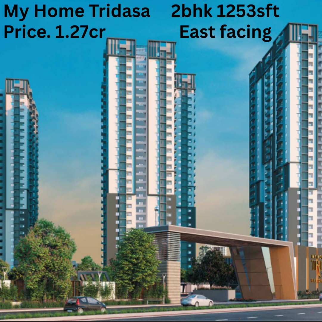 2 BHK + Pooja Room 1253 Sq.Ft. Apartment in My Home Tridasa