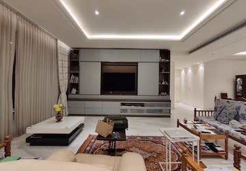 Living Room in 4 BHK Apartment at Bhartiya Leela Residences, Thanisandra Main Road – for Rent