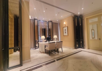 Living Room in 4 BHK Apartment at Bhartiya Leela Residences, Thanisandra Main Road – for Rent