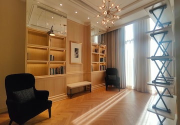 Living Room in 4 BHK Apartment at Bhartiya Leela Residences, Thanisandra Main Road – for Rent