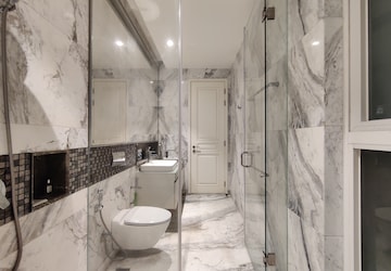 Bathroom in 4 BHK Apartment at Bhartiya Leela Residences, Thanisandra Main Road – for Rent