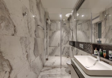 Bathroom in 4 BHK Apartment at Bhartiya Leela Residences, Thanisandra Main Road – for Rent