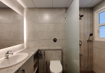 Bathroom in 4 BHK Apartment at Sobha Windsor, Whitefield – for Rent