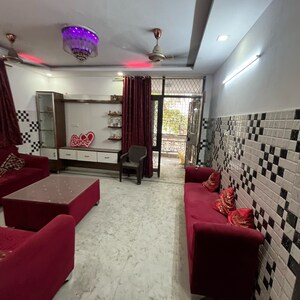 Living Room in 2.5 BHK Builder Floor at Malviya Nagar – for Rent