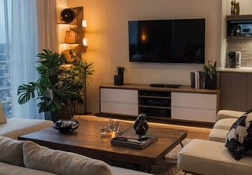 Living Room in 3 BHK Apartment at Adani Ten BKC, Bandra East – for Sale