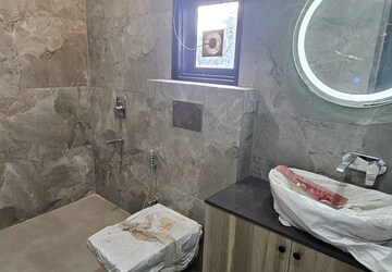 Bathroom in 3 BHK Builder Floor at Ansal Sushant Apartments, Sushant Lok I – for Rent