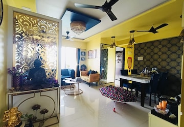 Living Room in 3 BHK Apartment at Galaxy Greenwoods, Kharghar – for Sale