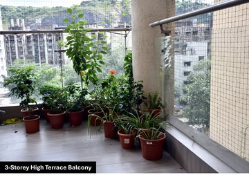 Balcony in 2 BHK Apartment at Nahar Amrit Shakti Yvonne, Chandivali – for Sale