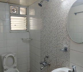 Bathroom in 2.5 BHK Apartment at Mantri Celestia, Gachibowli – for Rent