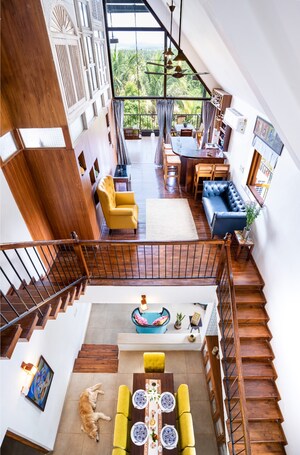 Staircase in 4 BHK Villa at Corgao – for Rent