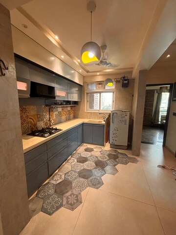 Kitchen in 2 BHK Apartment at Hiranandani Meadows, Manpada – for Rent