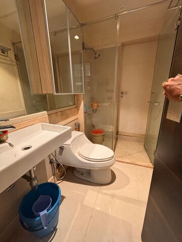 Bathroom in 2 BHK Apartment at Hiranandani Meadows, Manpada – for Rent