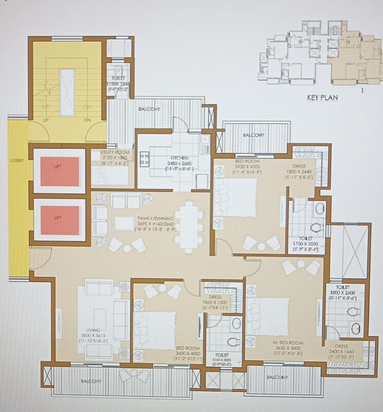 Floor Plan, ats-kingston-heath 4 Bedroom 3300 Sq.Ft. Apartment In Sector 150 Noida 9343036